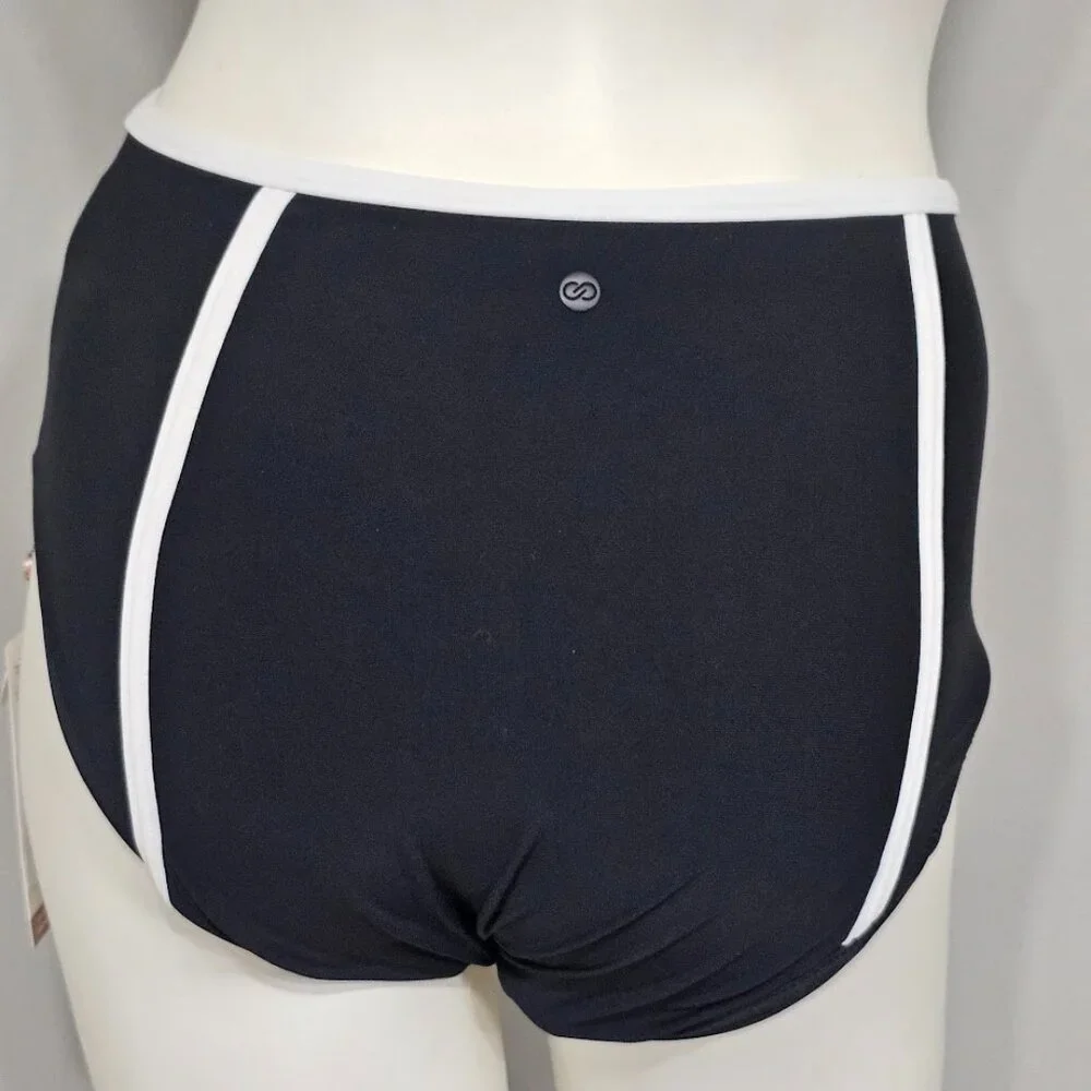 Calia Tipped High Rise Bikini Swim Bottoms - Picture 4 of 8